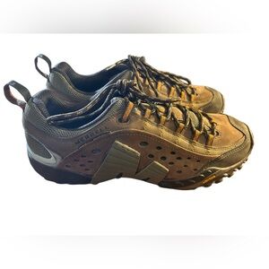 Merrell Continuum Vibram Hiking Shoes Brown Leather Trail Sneakers Mens 10.5